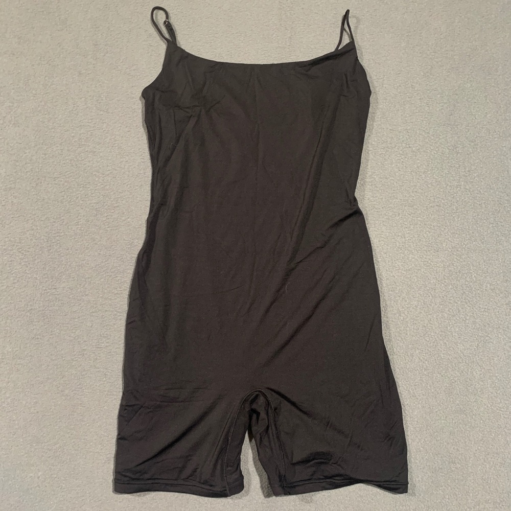 HYZ Womens Romper Jumpsuit‎ Bodysuit One Piece Black Spaghetti Strap Size L